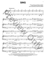 Sing piano sheet music cover